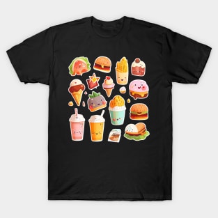 #11 Cute happy food sticker pack T-Shirt